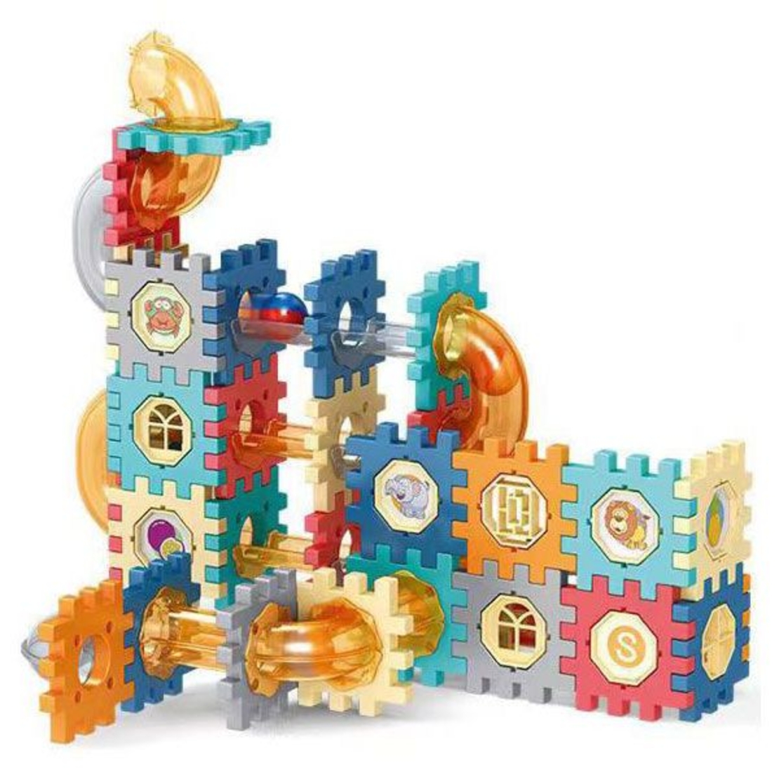 Raya Toys Конструктор с тунел и топче, 98 части