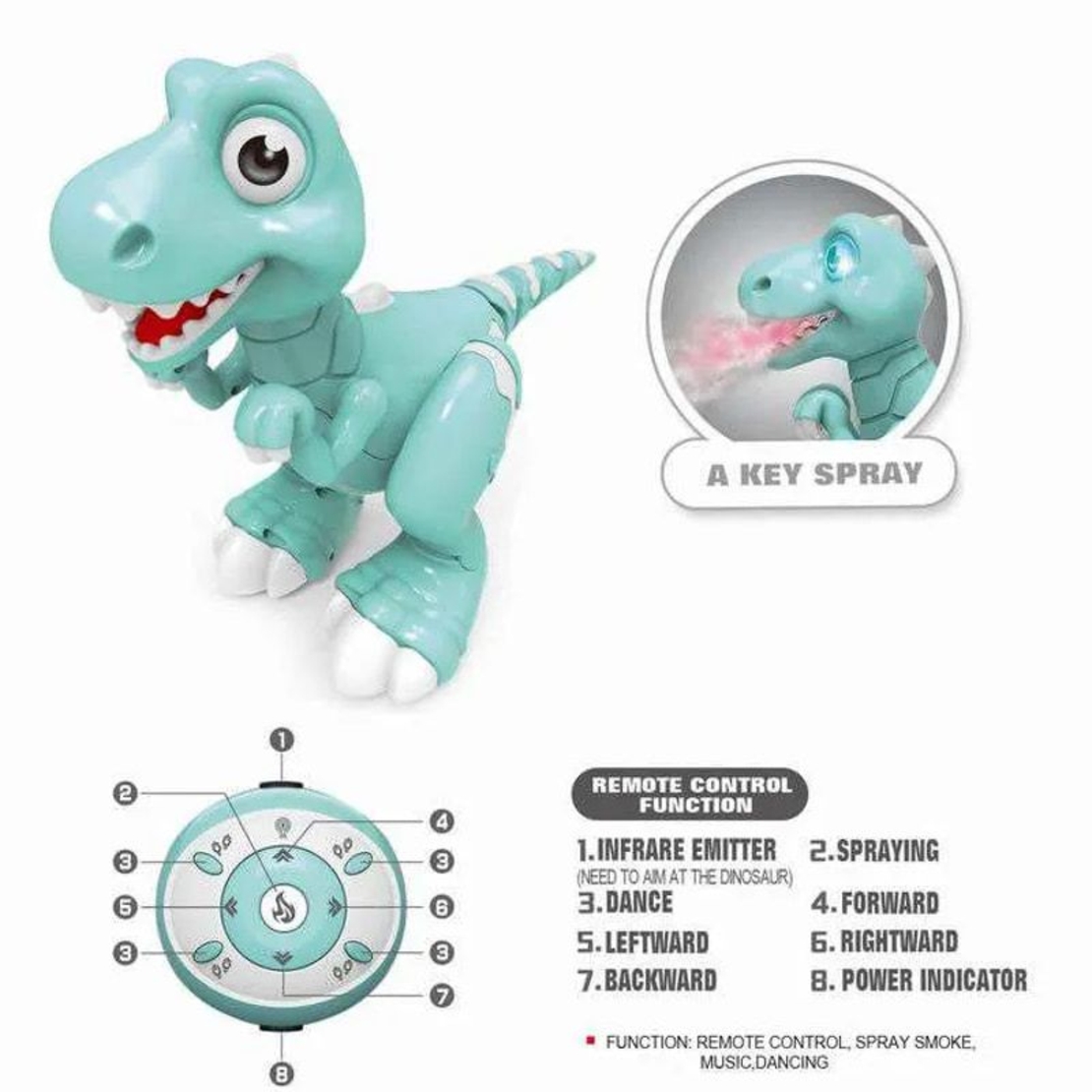Смарт динозавър с дистанционно Raya Toys Jungle Overlord
