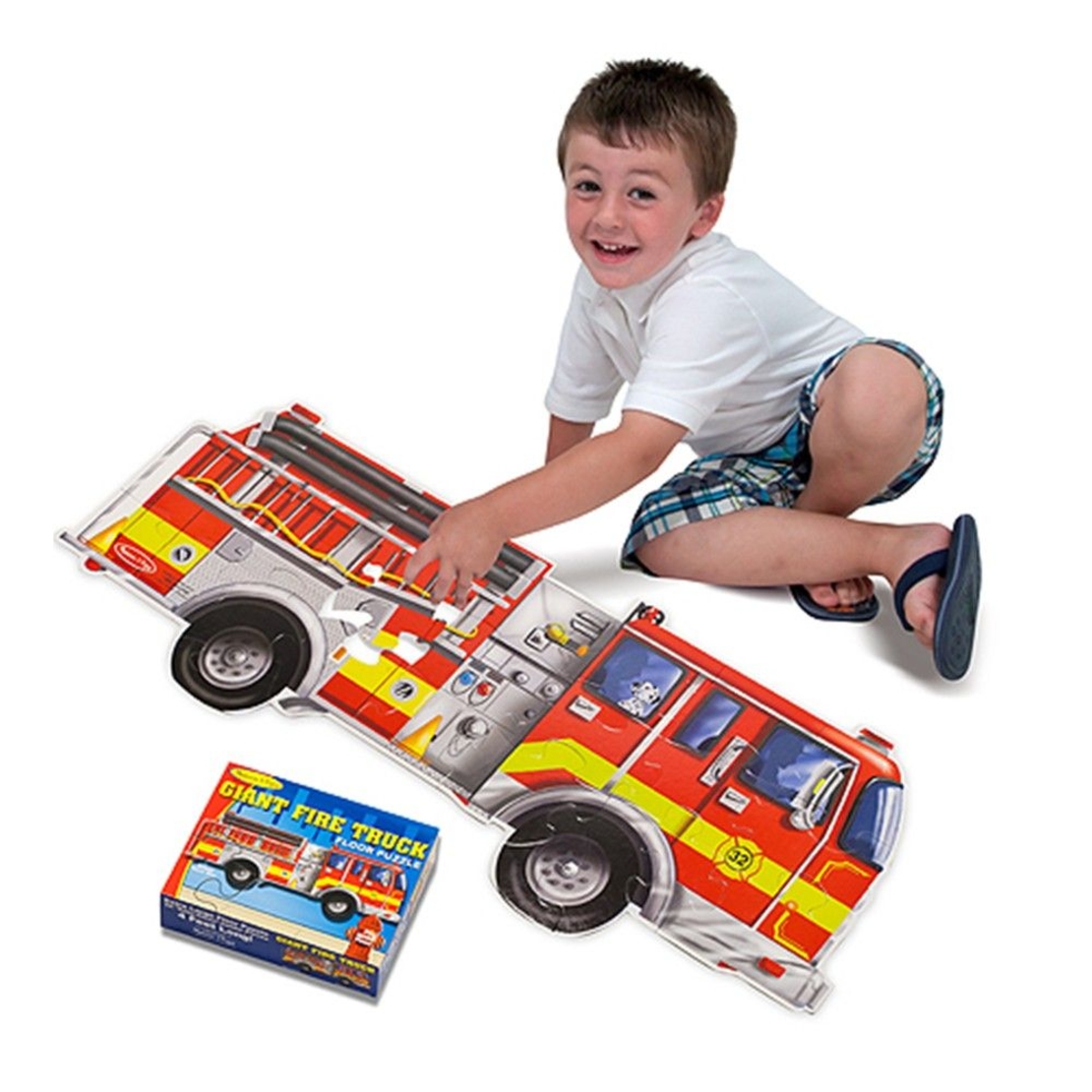 Детски пъзел за земя Melissa and Doug Пожарна 10436
