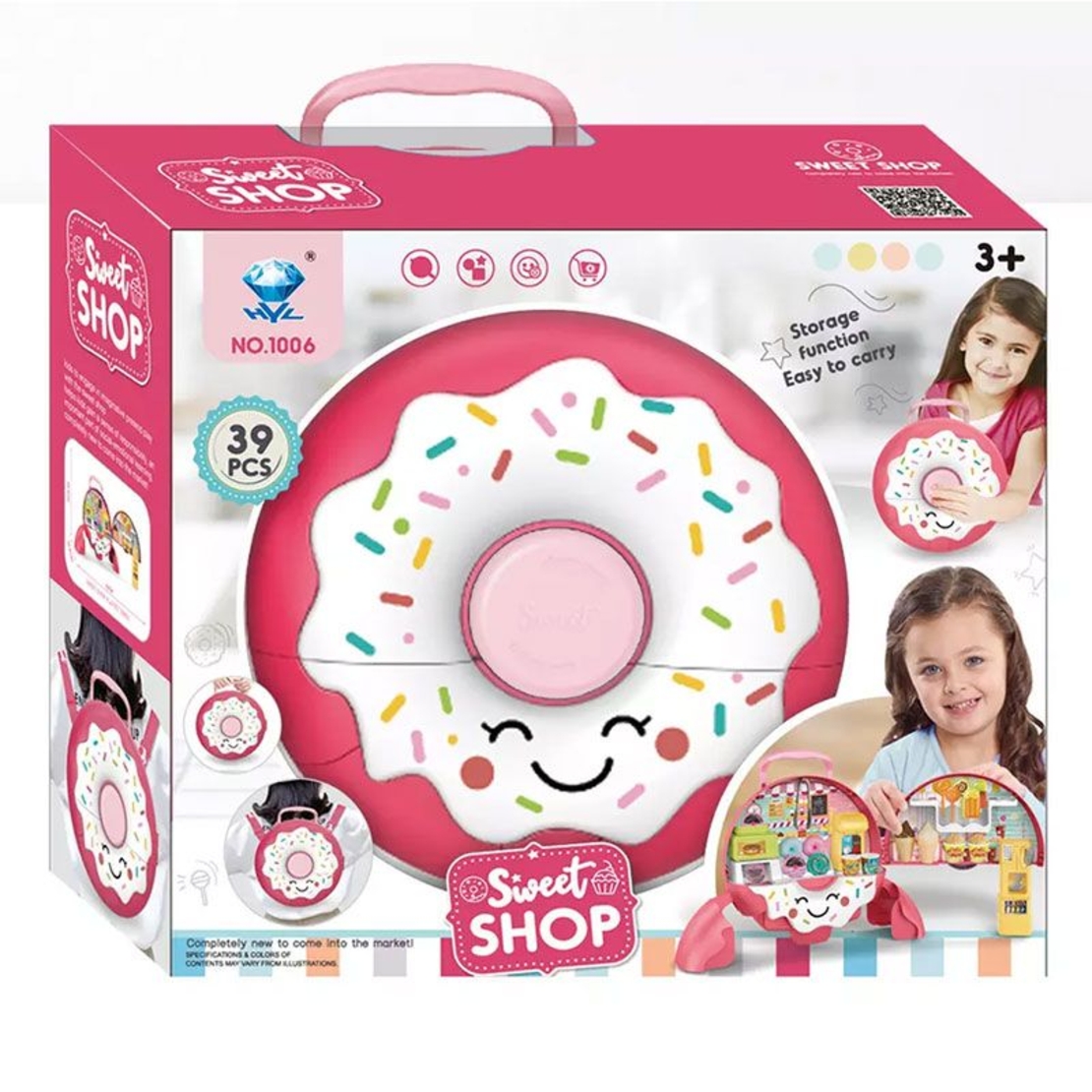 Игрален комплект сладкарница Raya Toys в раница, 39 части