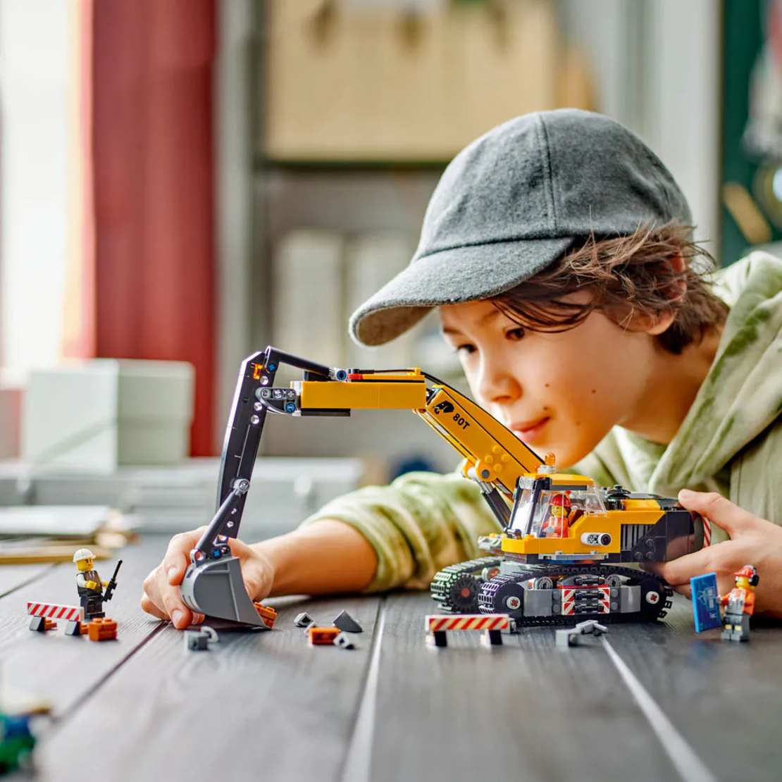 LEGO® City Жълт строителен екскаватор 60420