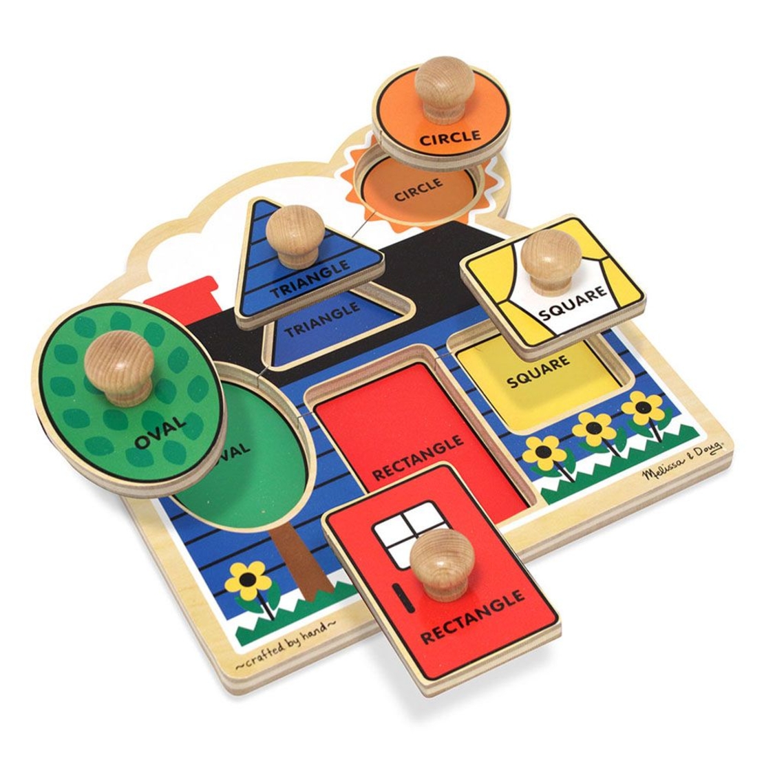 Дървен пъзел Melissa and Doug Геометрични форми 12053