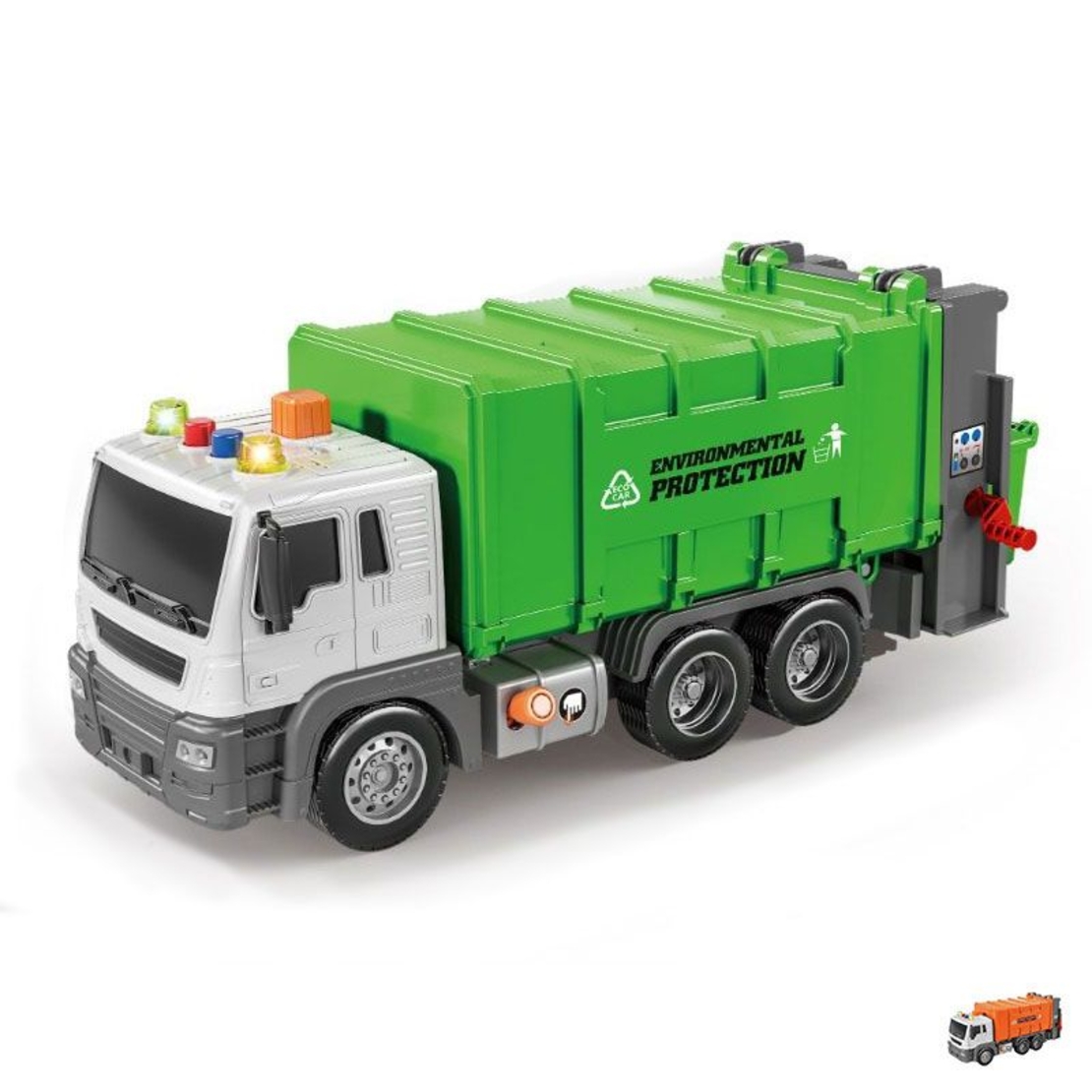 Детски боклукчийски камион Raya Toys Truck Car с музика и светлини, 1:16
