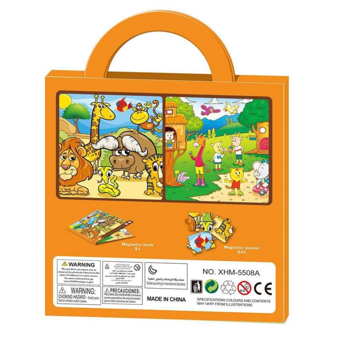 Магнитен пъзел Raya Toys Парк с животни 40 части