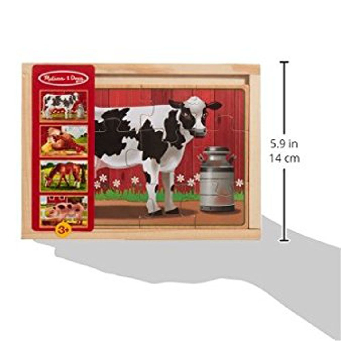 Дървен пъзел Melissa and Doug 4 в 1 Животни от фермата 13793