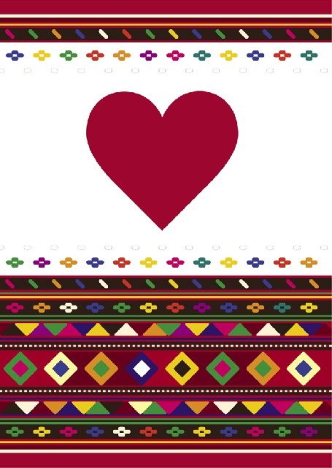 Картичкa Обичам те колекция - Голяма двойна 14x19,5 см