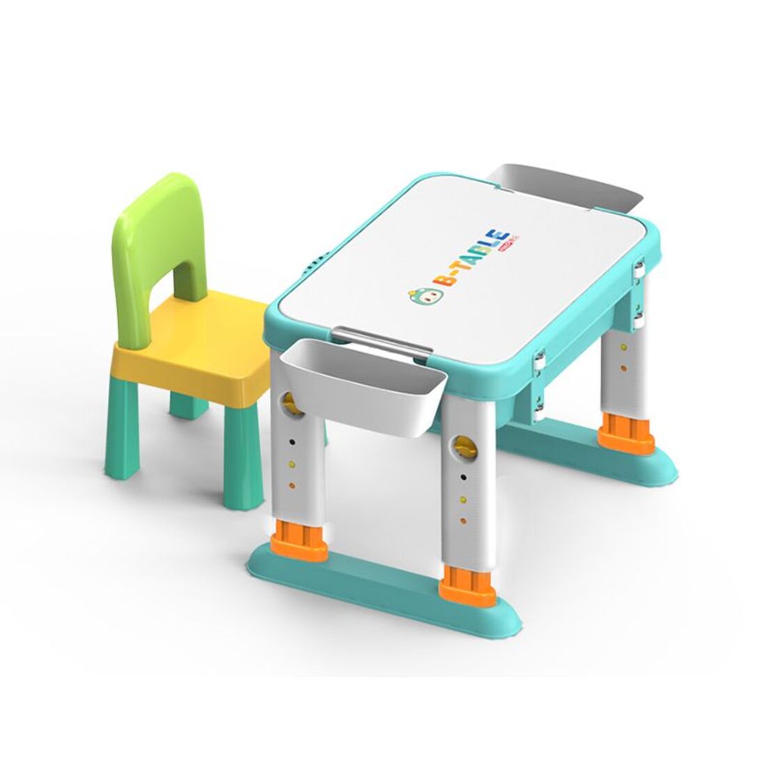 Детска маса със столче и конструктор 3 в 1 Feelo, 55 ч.