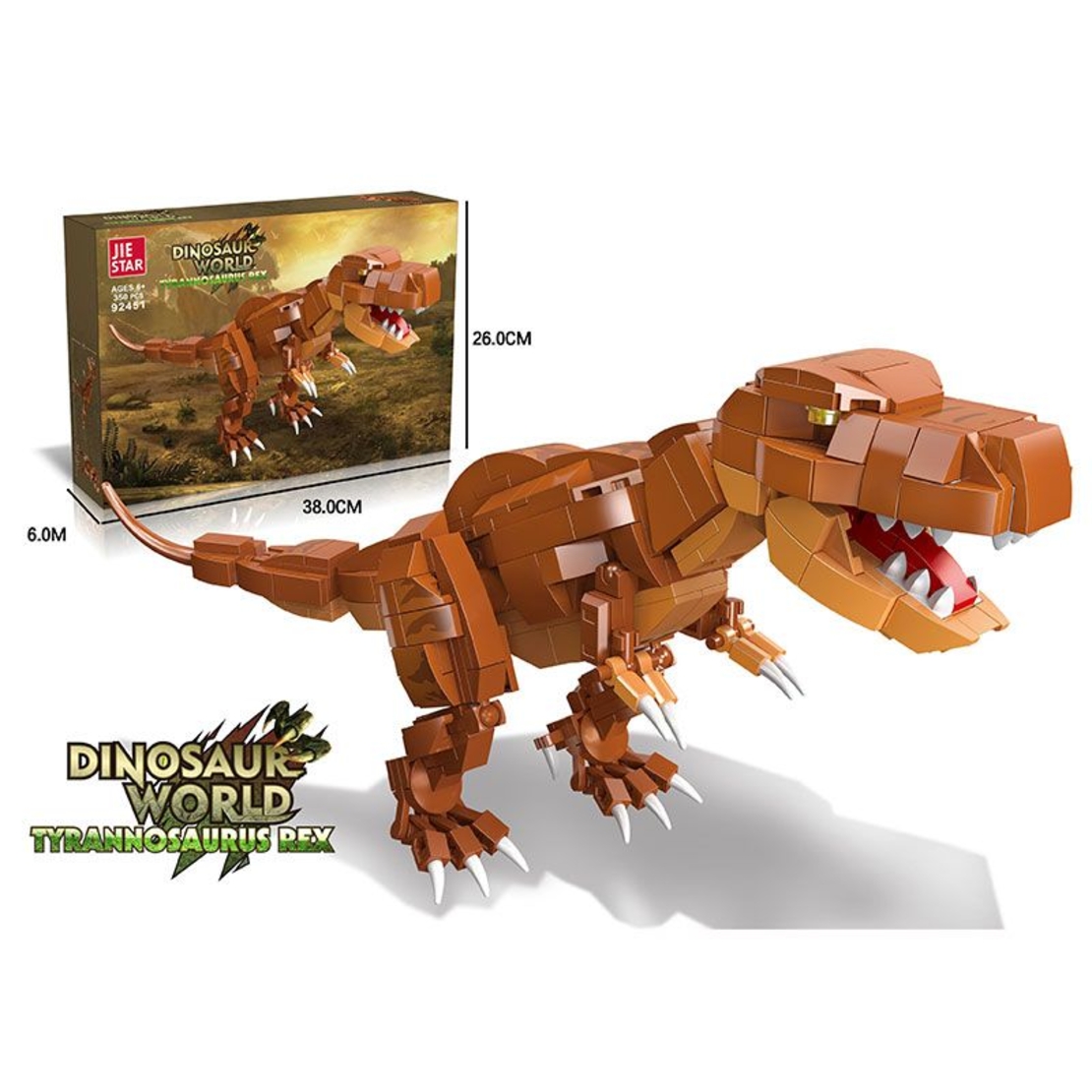 Raya Toys Конструктор Dinosaur World Тиранозавър Рекс, 350 части