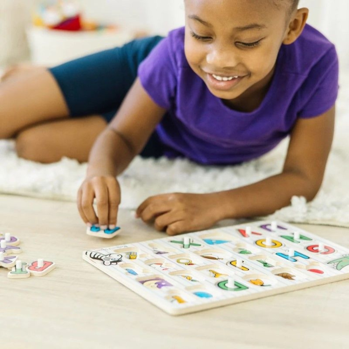 Дървен пъзел Melissa and Doug Азбука 26ч., 3272