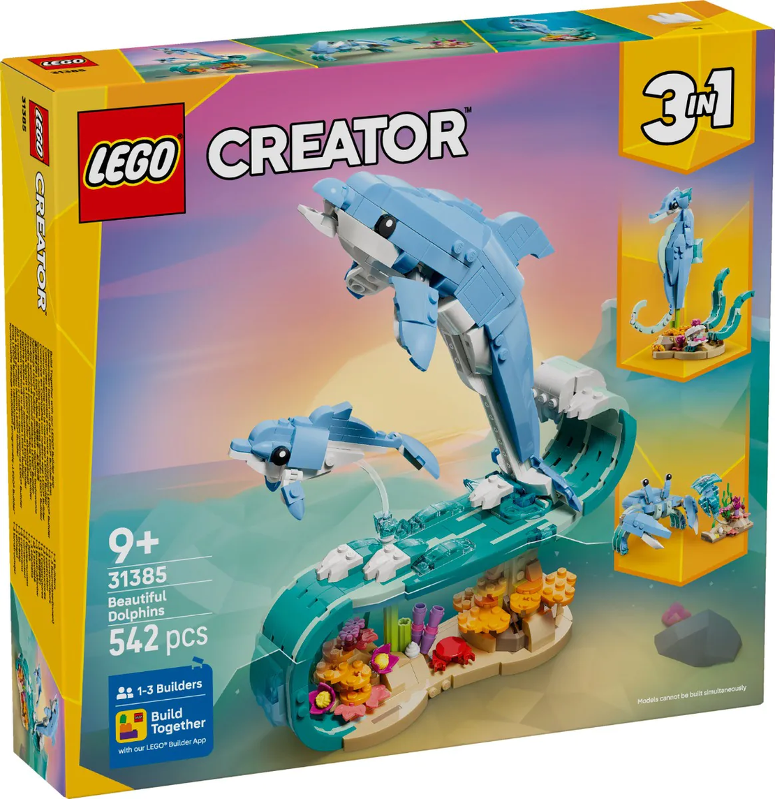 LEGO® Creator Морски животни красиви делфини 31385