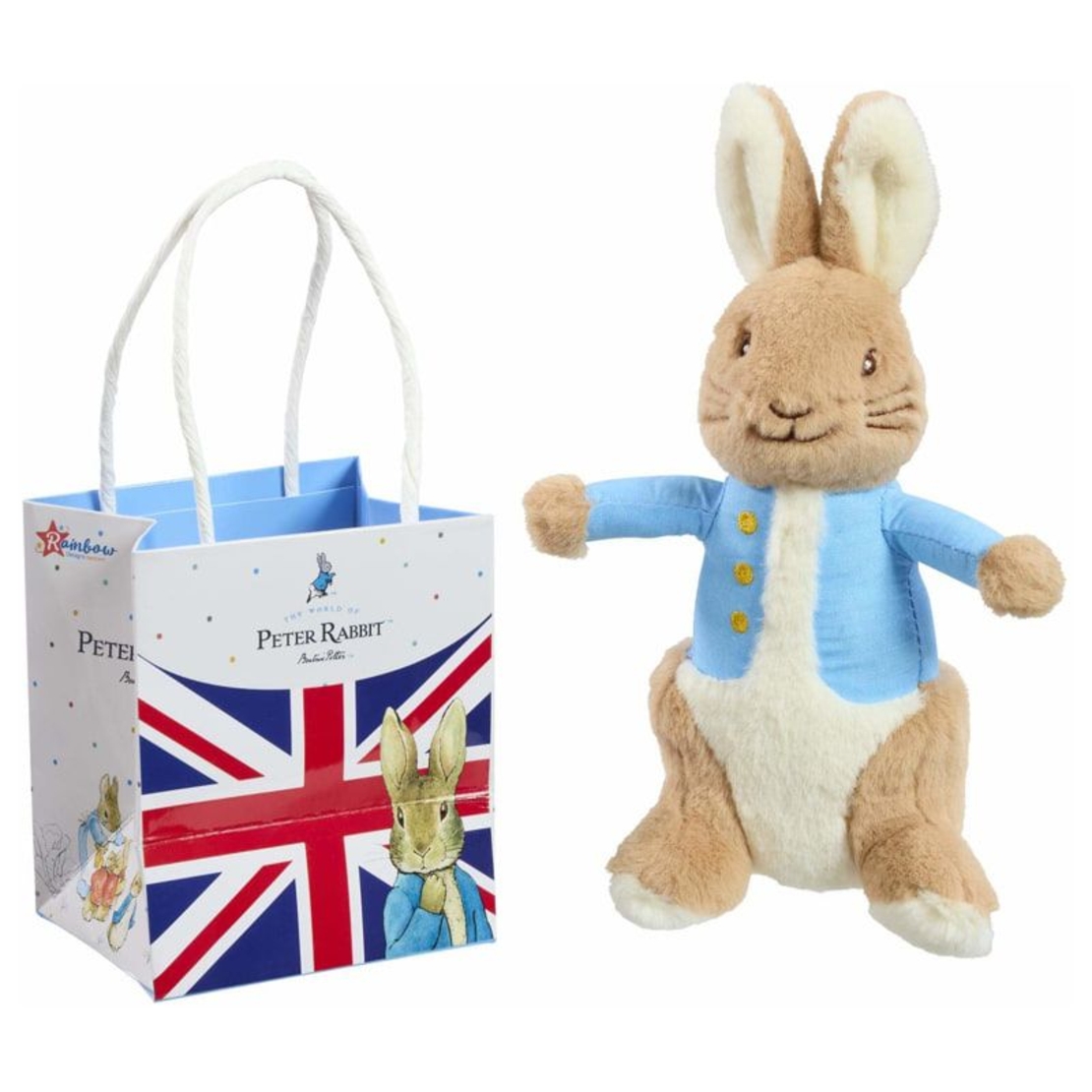 Плюшена играчка Peter Rabbit в подаръчна торбичка