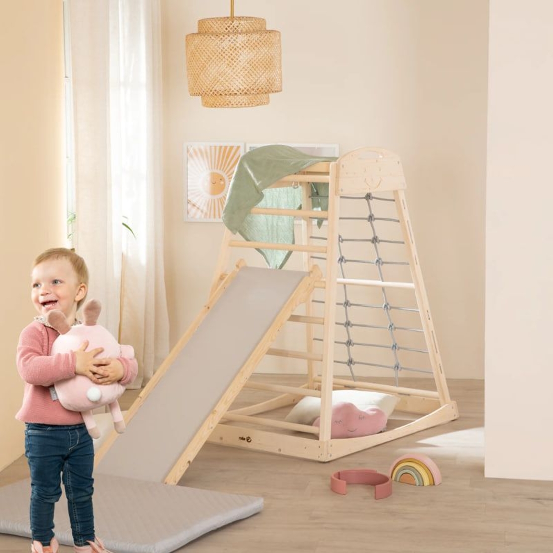 Детска дървена катерушка Монтесори Roba Play Tower