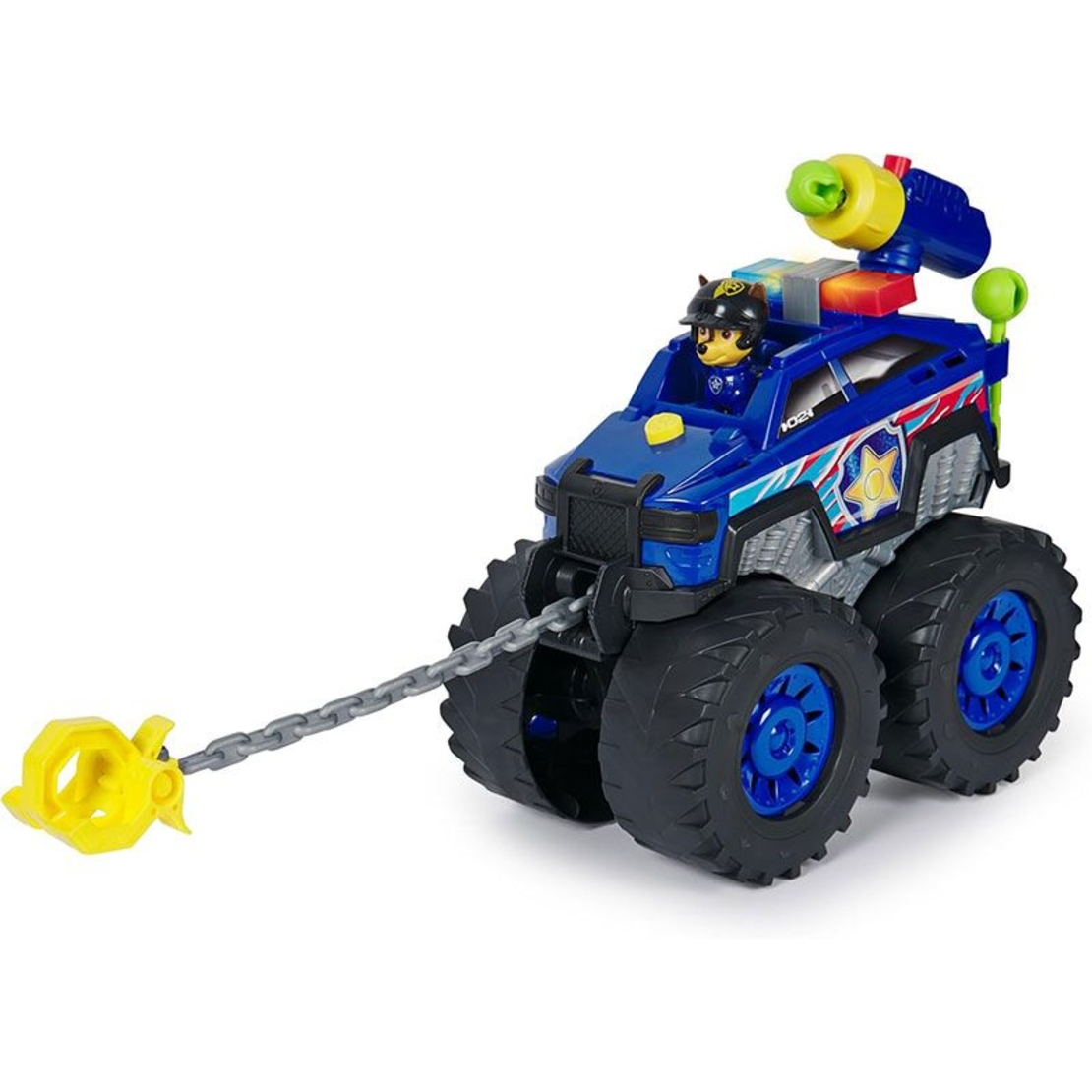 Игрален комплект Spin Master Paw Patrol Големият спасителен камион с фигурка на Чейс, със светлини и звуци