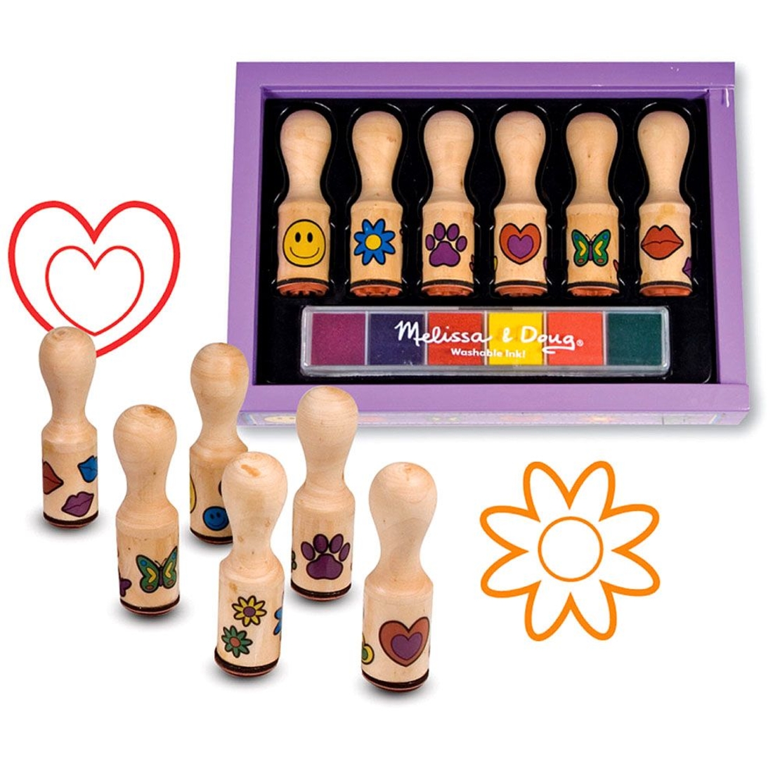 Дървени печати с дръжка Melissa and Doug 12407