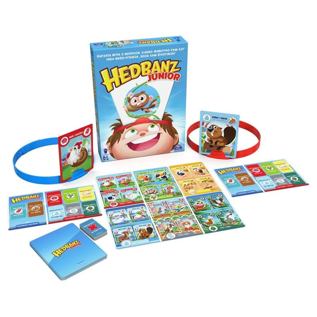 Настолна игра Spin Master Hedbanz Junior Какво животно съм аз?