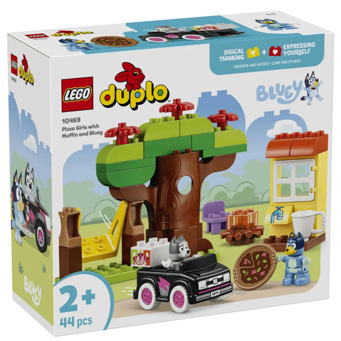 LEGO® DUPLO® Bluey Момичетата с пицата, Мъфин и Блуи 10469