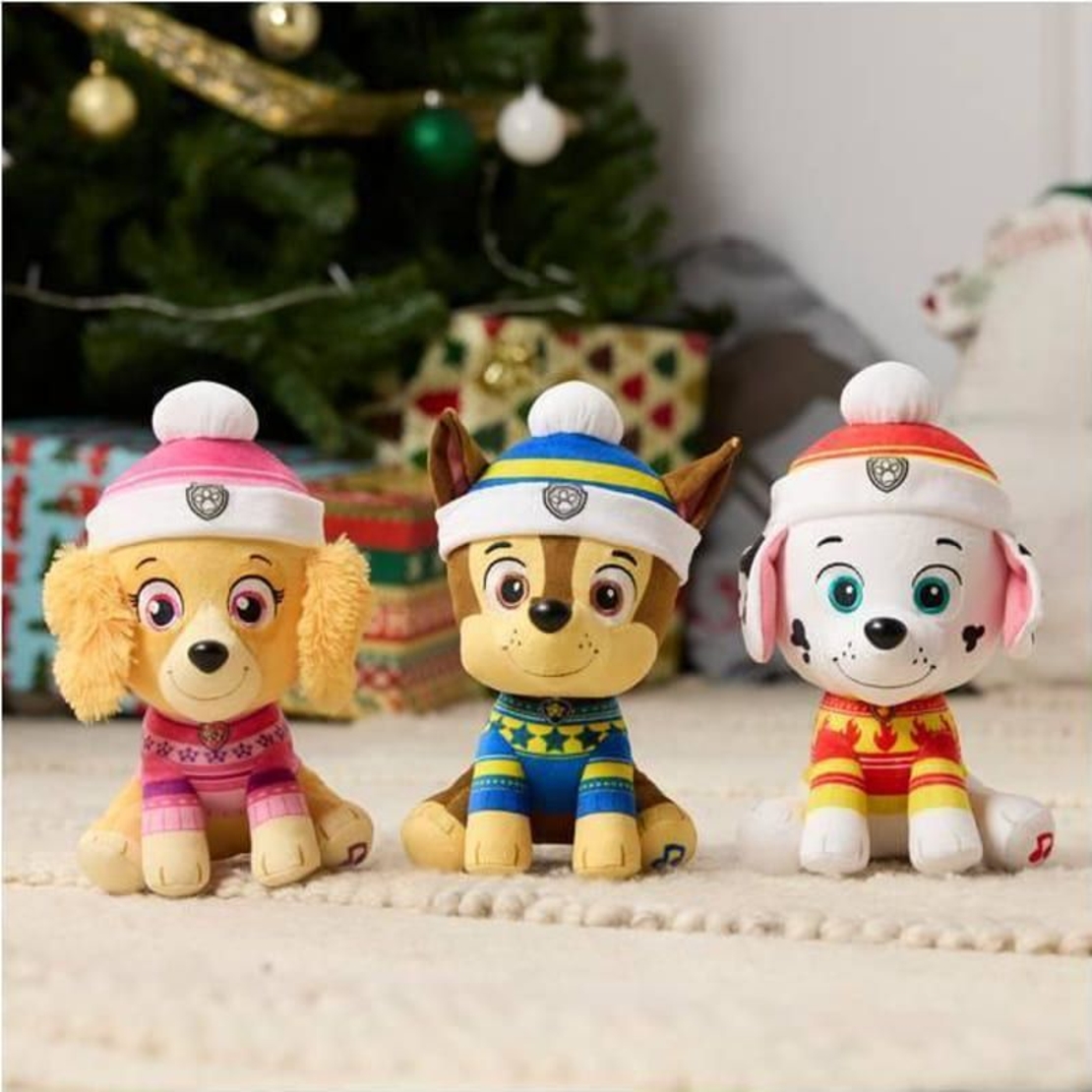 Музикална плюшена играчка Spin Master Paw Patrol Holiday Plushy, 20 см.