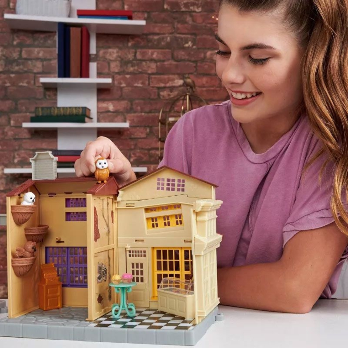 Игрален комплект 3в1 Spin Master Harry Potter Wizarding World Magical Minis Diagon Alley, със звуци и светлини