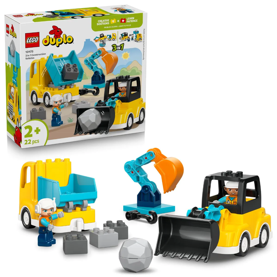 LEGO® DUPLO® Town Строителни машини 3 в 1 10475
