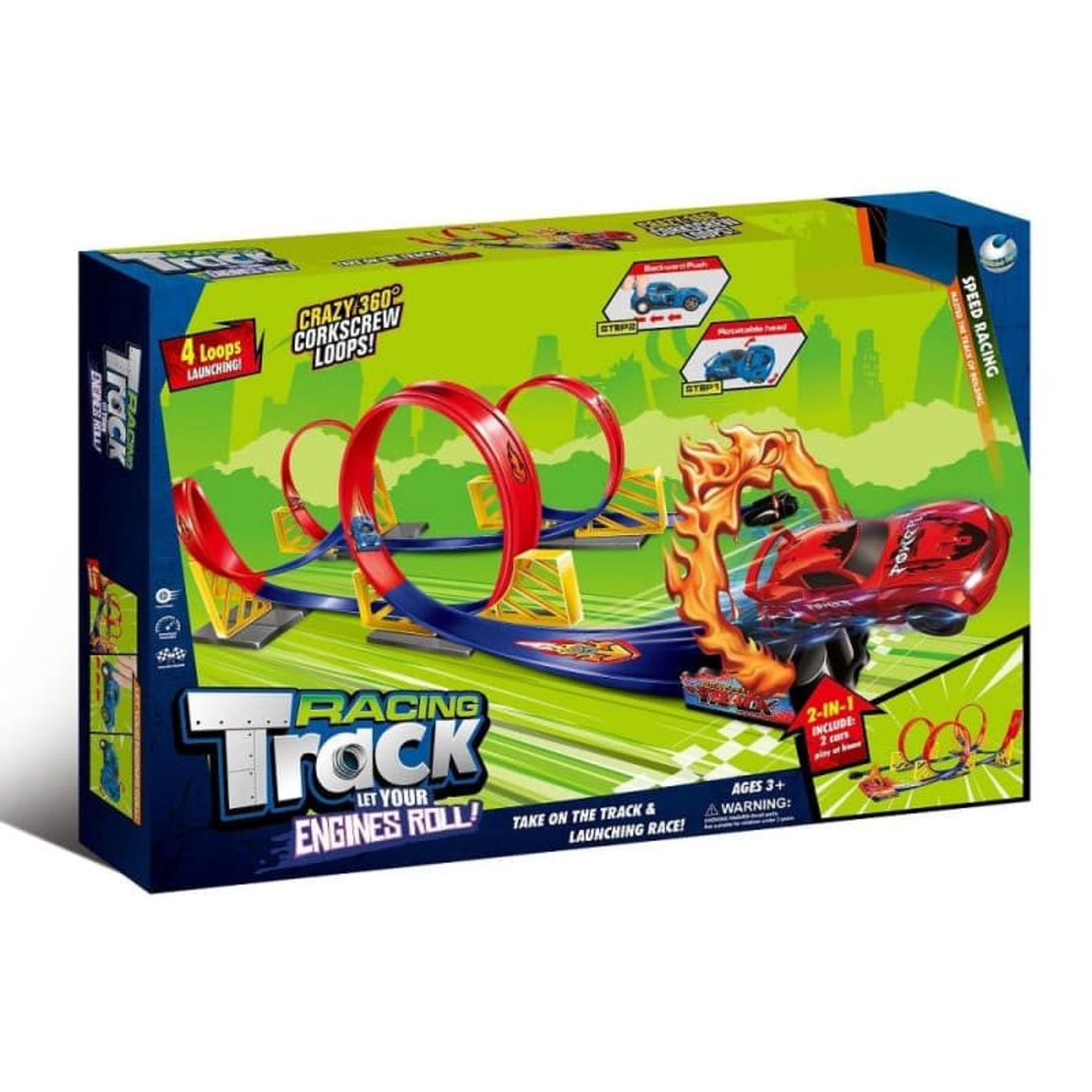 Писта Raya Toys Racing Track, с 4 лупинга и кола