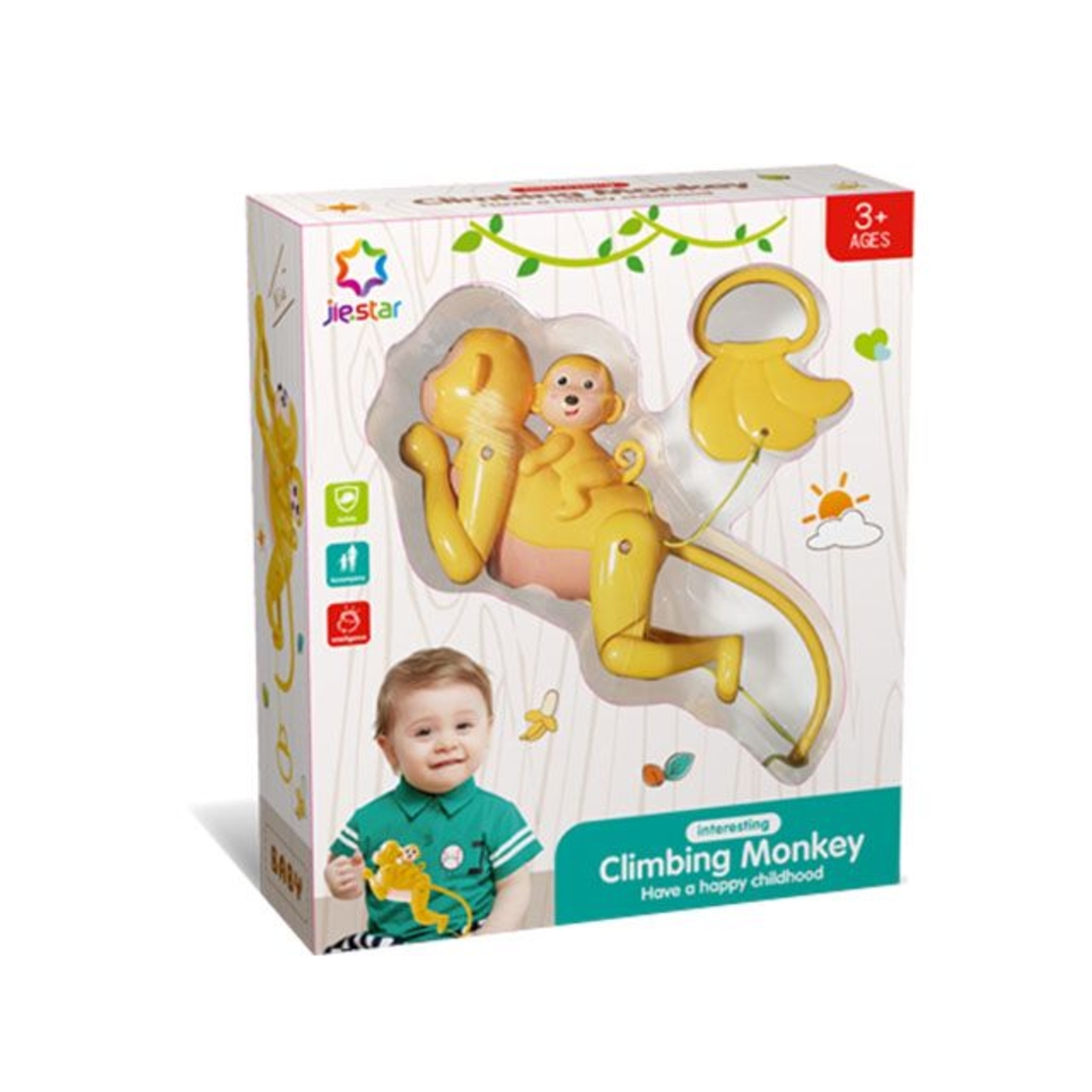 Бебешка играчка Raya Toys Катереща се маймунка 25859E