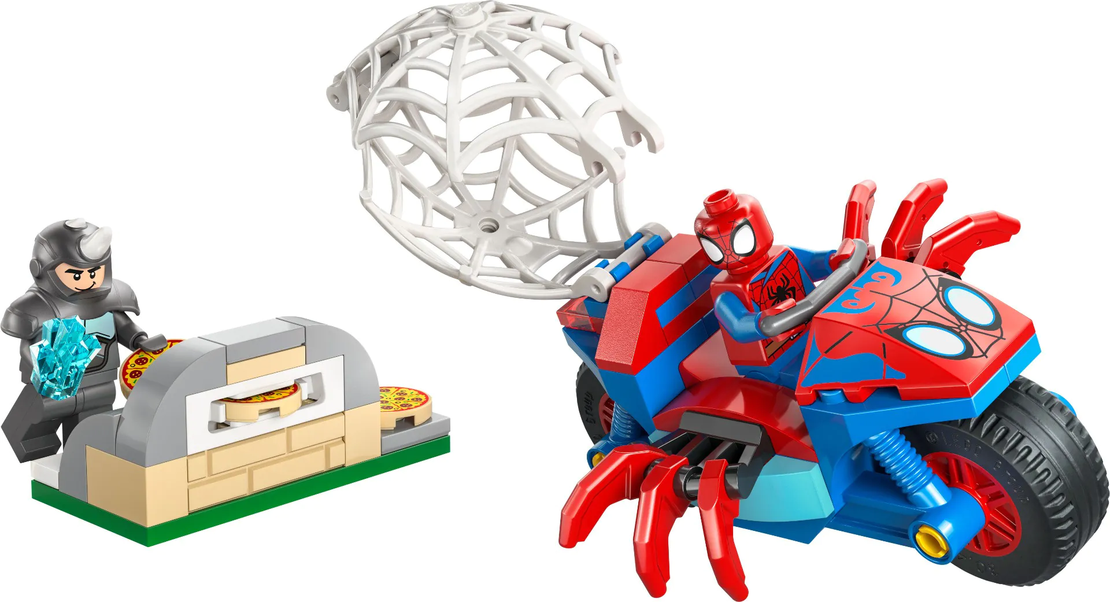 LEGO® Marvel Spidey And His Amazing Friends Спайди на мотоциклет срещу Носорога 11206