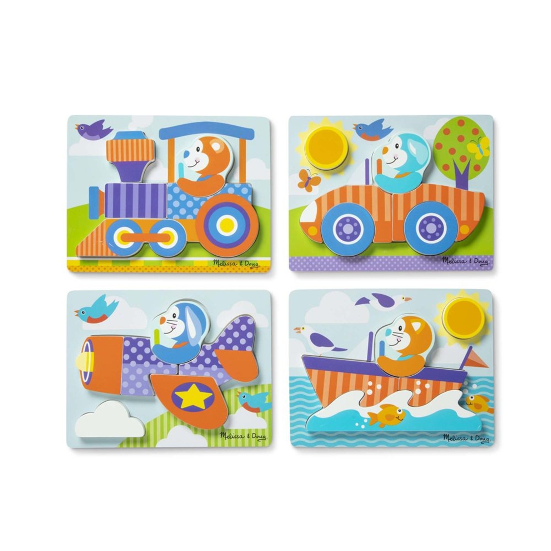 Дървен пъзел Melissa and Doug Превозни средства 40133