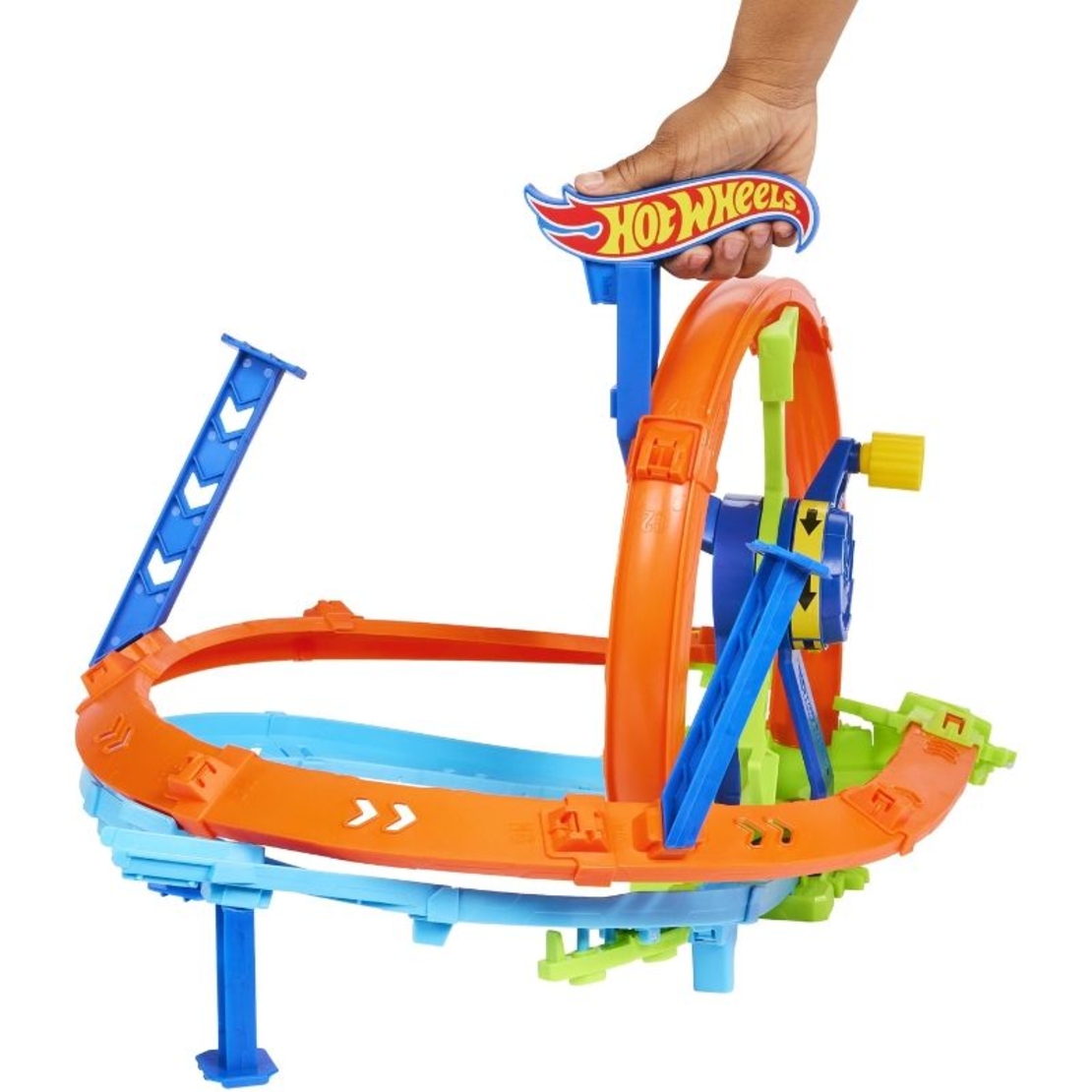 Писта Mattel Hot Wheels Rapid Launch & Loop, с една кола