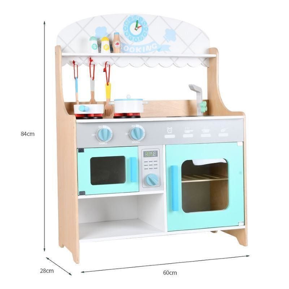 Дървена детска кухня Raya Toys Blue & White