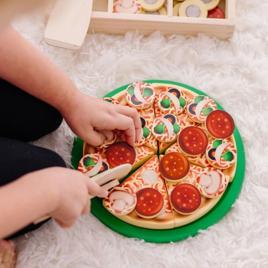 Дървен игрален комплект Melissa and Doug Пица парти