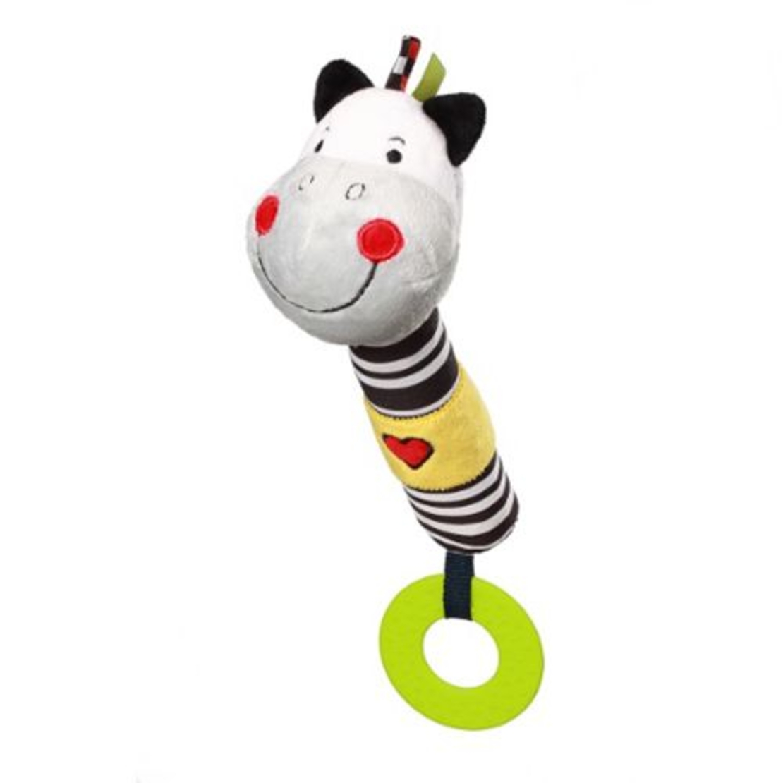 Плюшена играчка Babyono C-MORE Писукаща зебра с гризалка 634