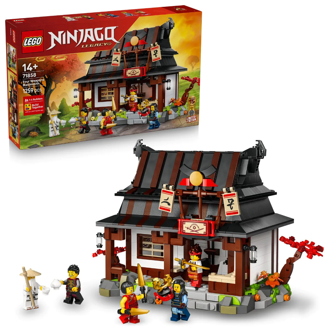 LEGO® NINJAGO® 15-та годишнина Ковачница Четирите оръжия 71858