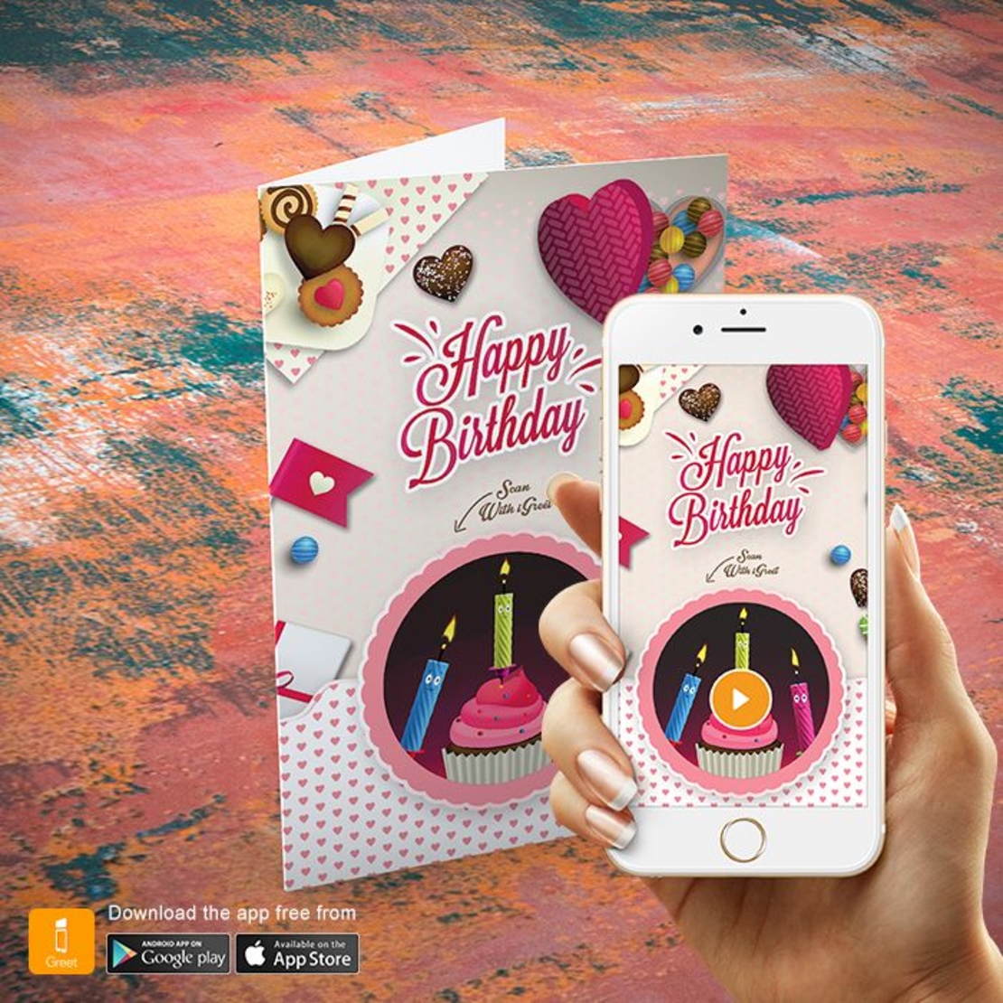 Поздравителна картичка iGreet - Празнични бонбони