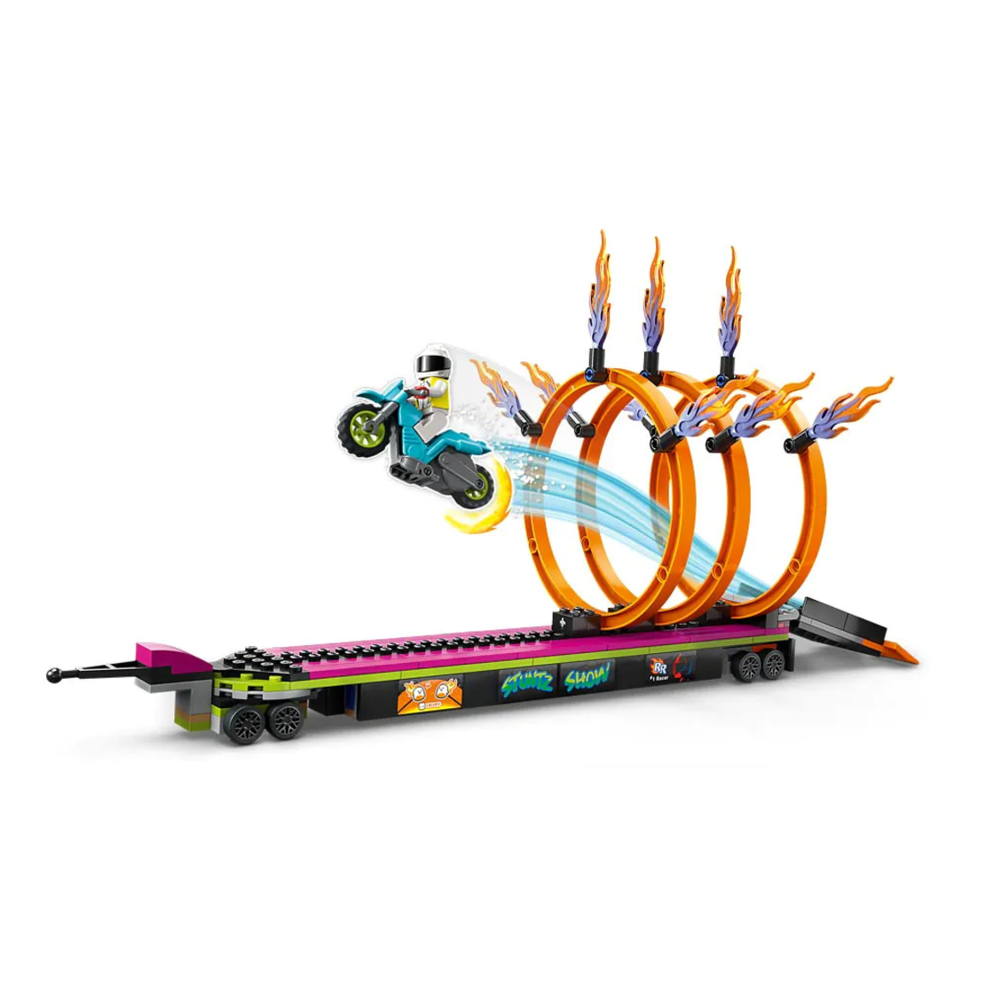 LEGO® City Stuntz Предизвикателство с камион за каскади и огнен обръч 60357