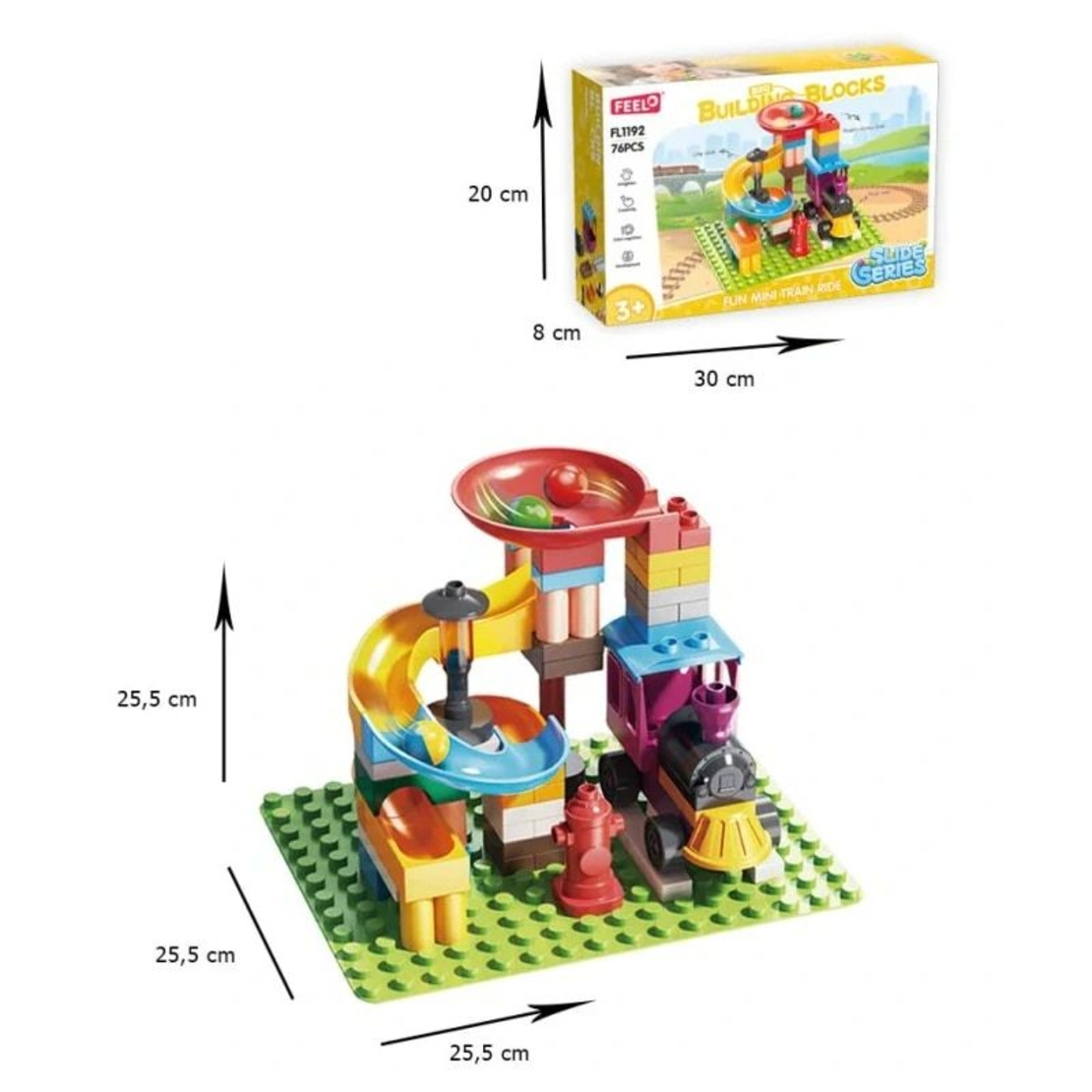 Конструктор Feelo Slide Series Small Train Slide, 76 ч.