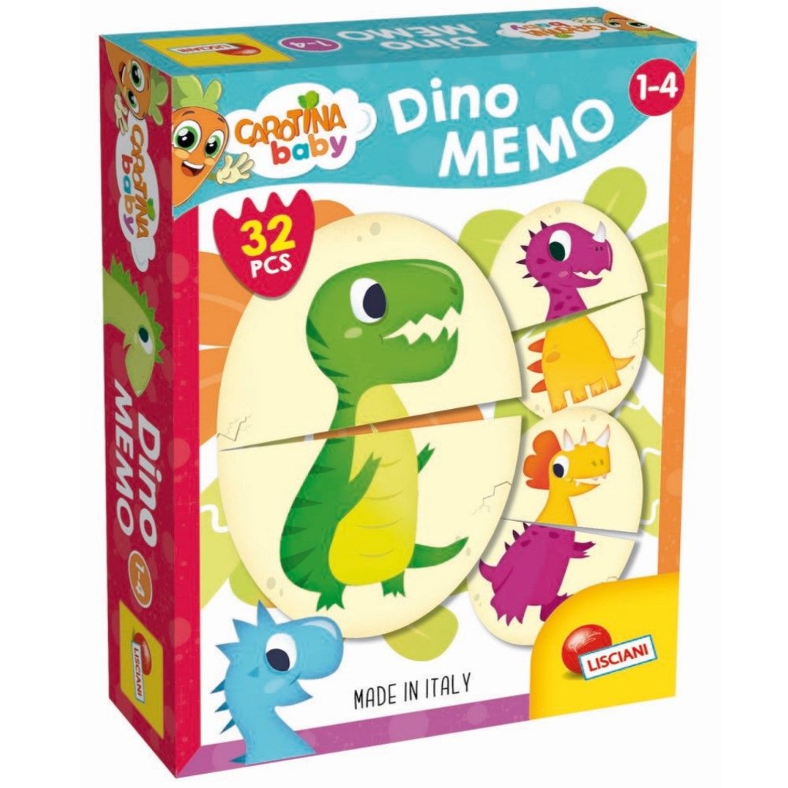 Образователни карти Lisciani Carotina Baby Plus Memo Динозаври