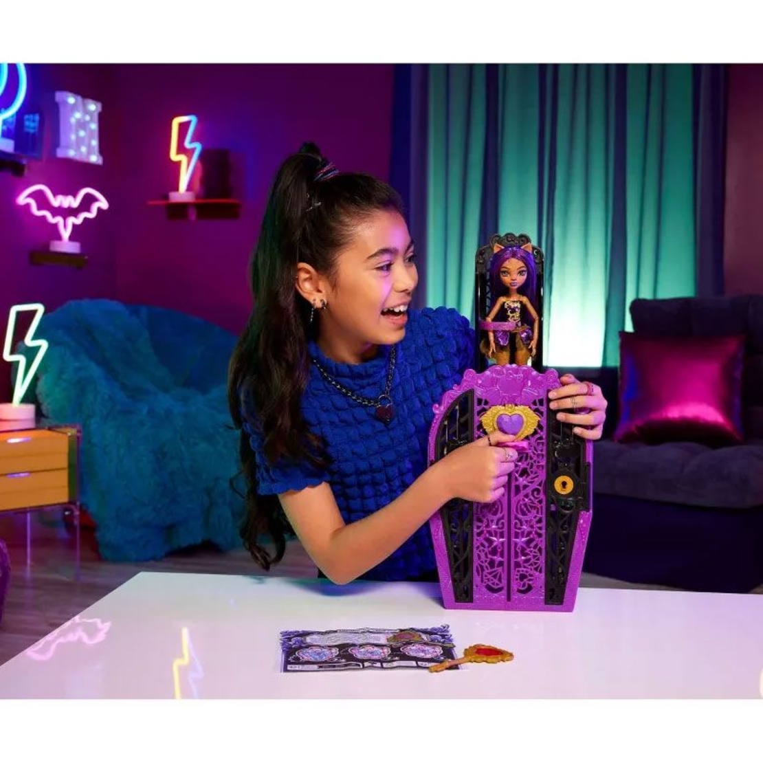 Кукла Mattel Barbie Monster High Skulltimate Secrets, Clawdeen Wolf с аксесоари, 32 см