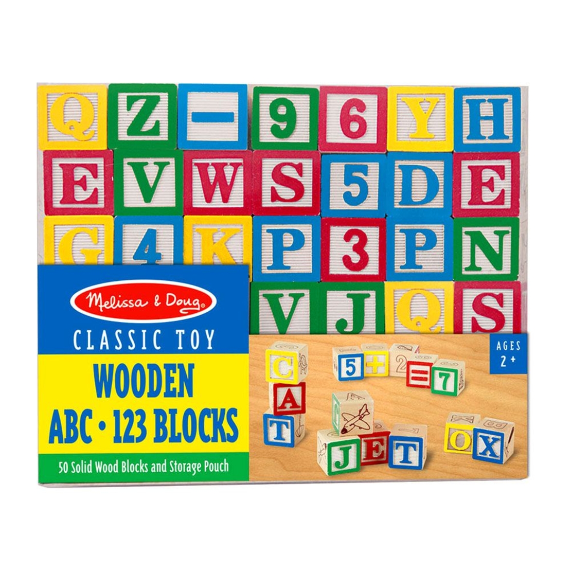 Дървени кубчета Melissa and Doug ABC/123 11900