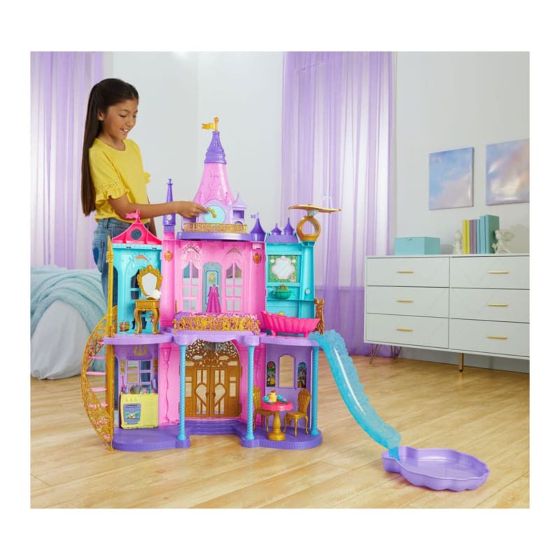 Къща за кукли Mattel Disney Princes Magical Adventure Castle