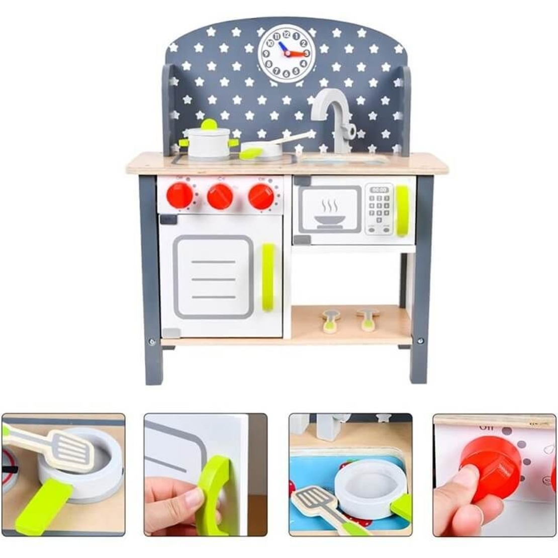 Дървена детска кухня Raya Toys Звезди