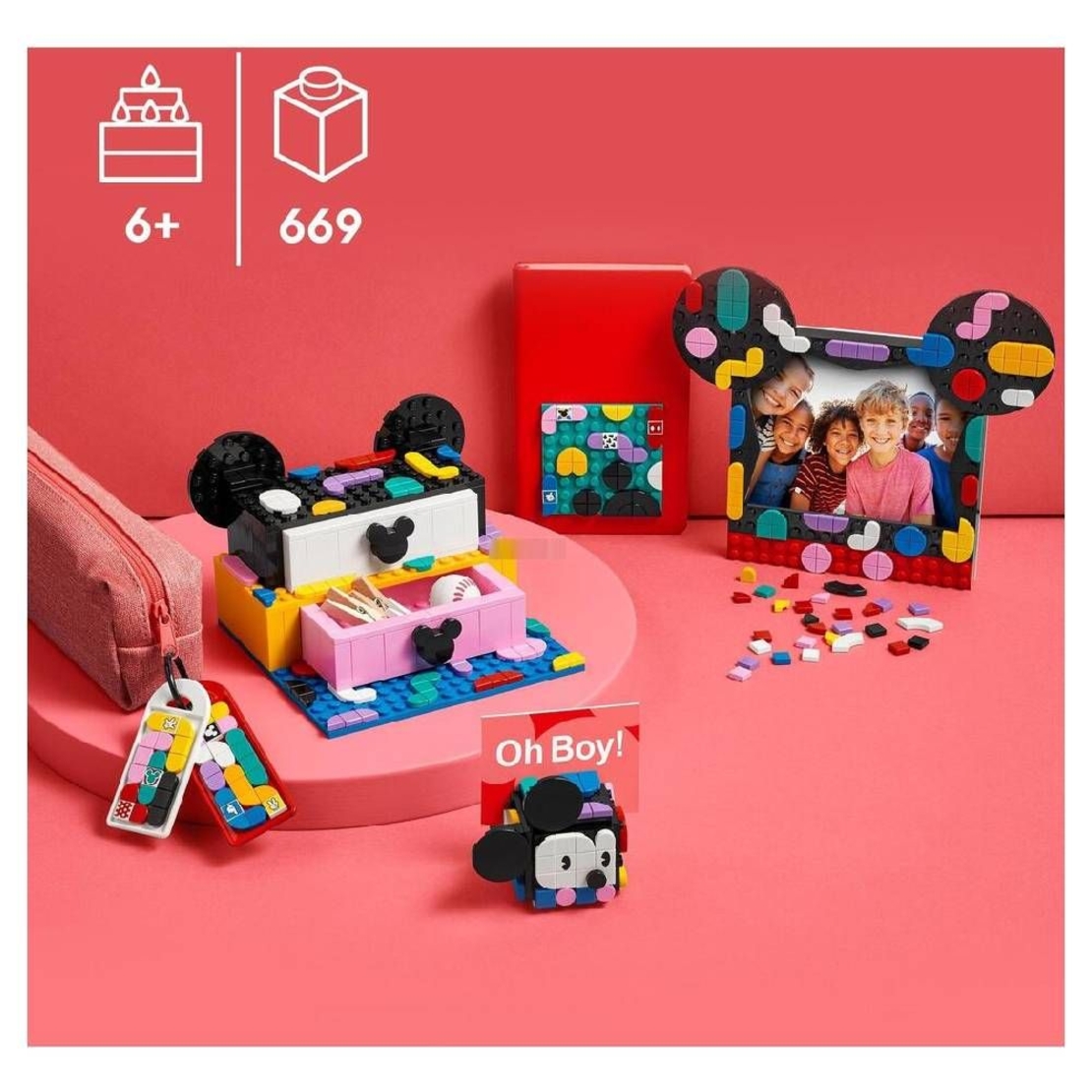 LEGO® DOTS Мики и Мини Маус - Кутия за училищни проекти 41964