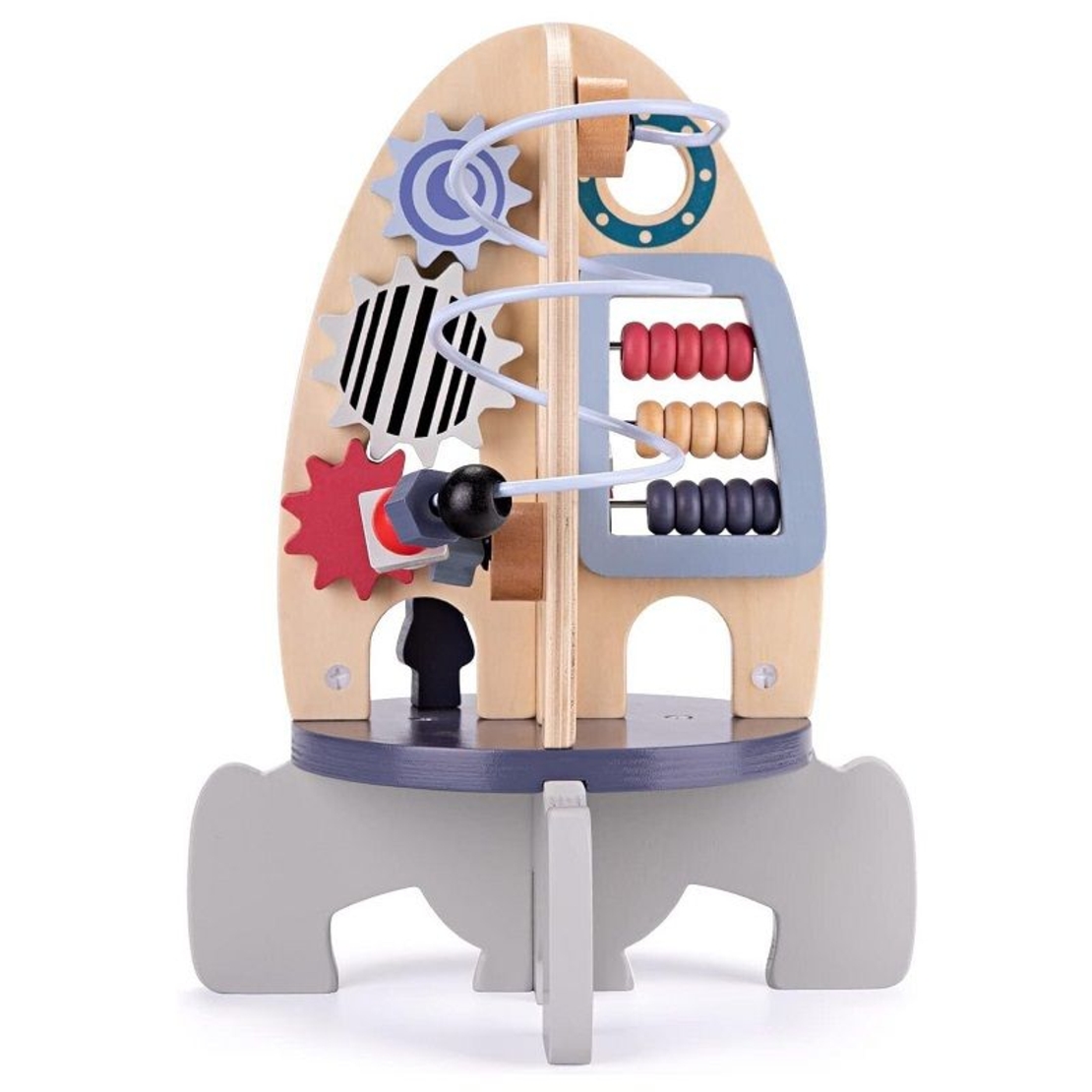Бебешка играчка Raya Toys Дървен лабиринт Ракета