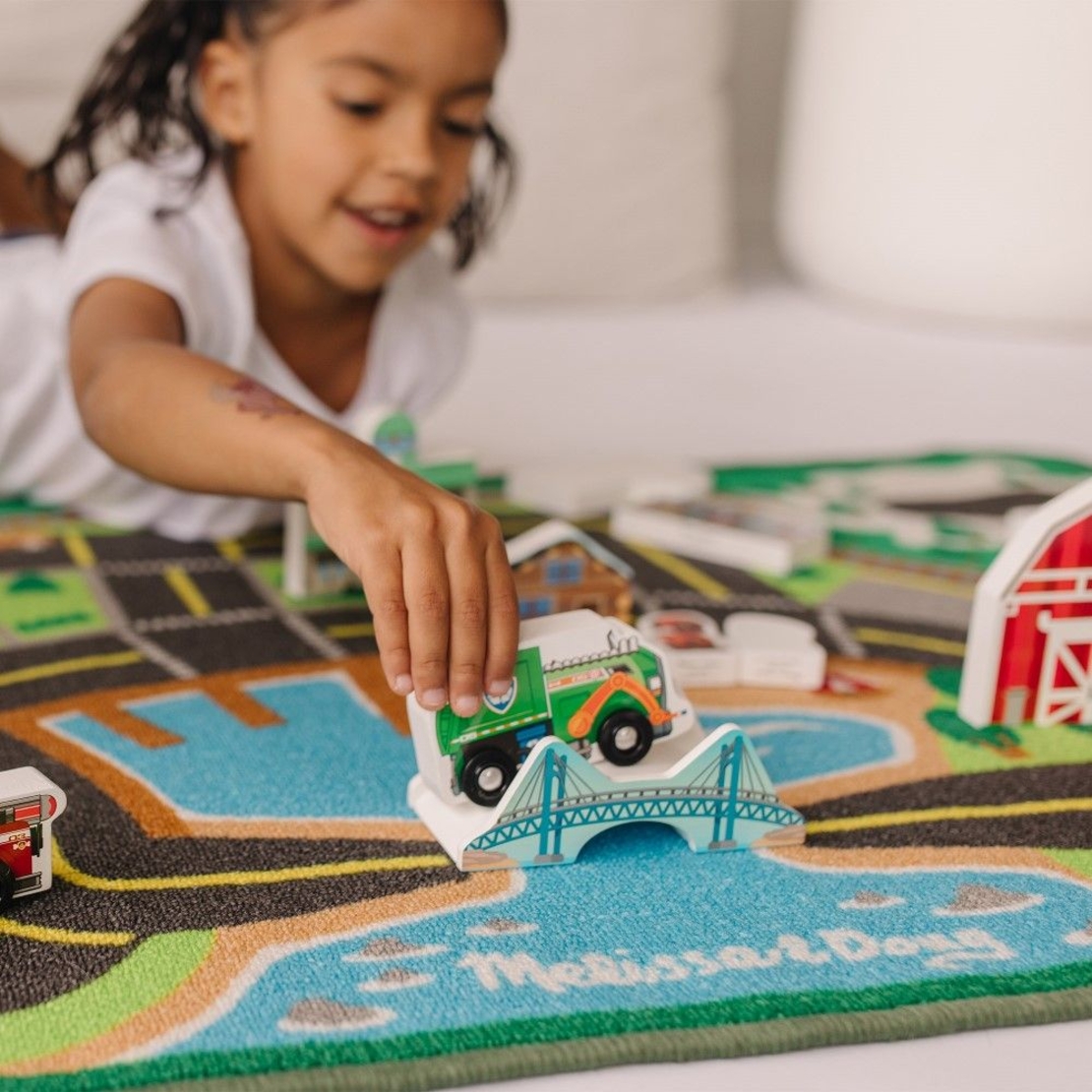 Килимче за игра с дървени превозни средства Melissa and Doug Paw Patrol 33273