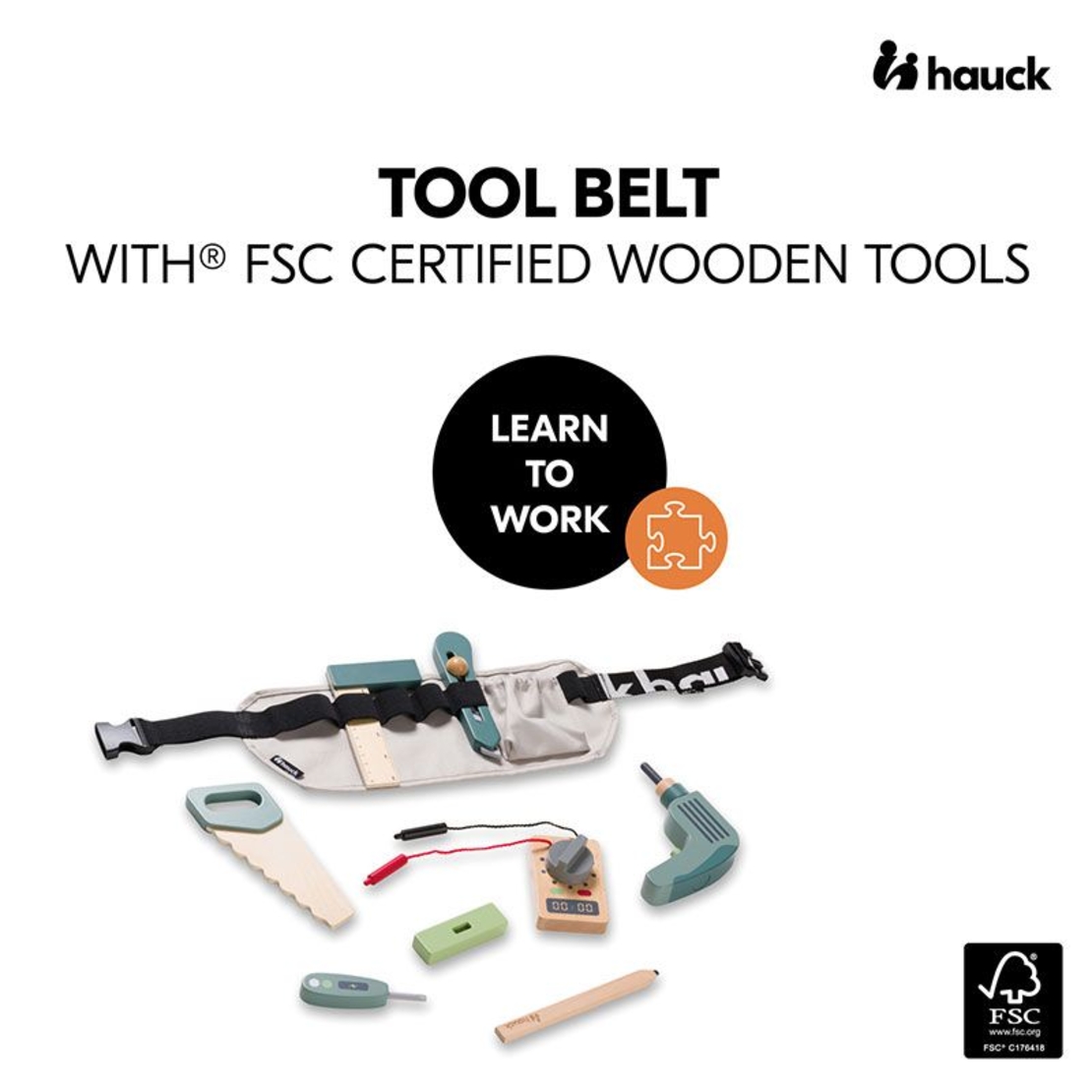 Дървен комплект детски инструменти Hauck Learn to Work