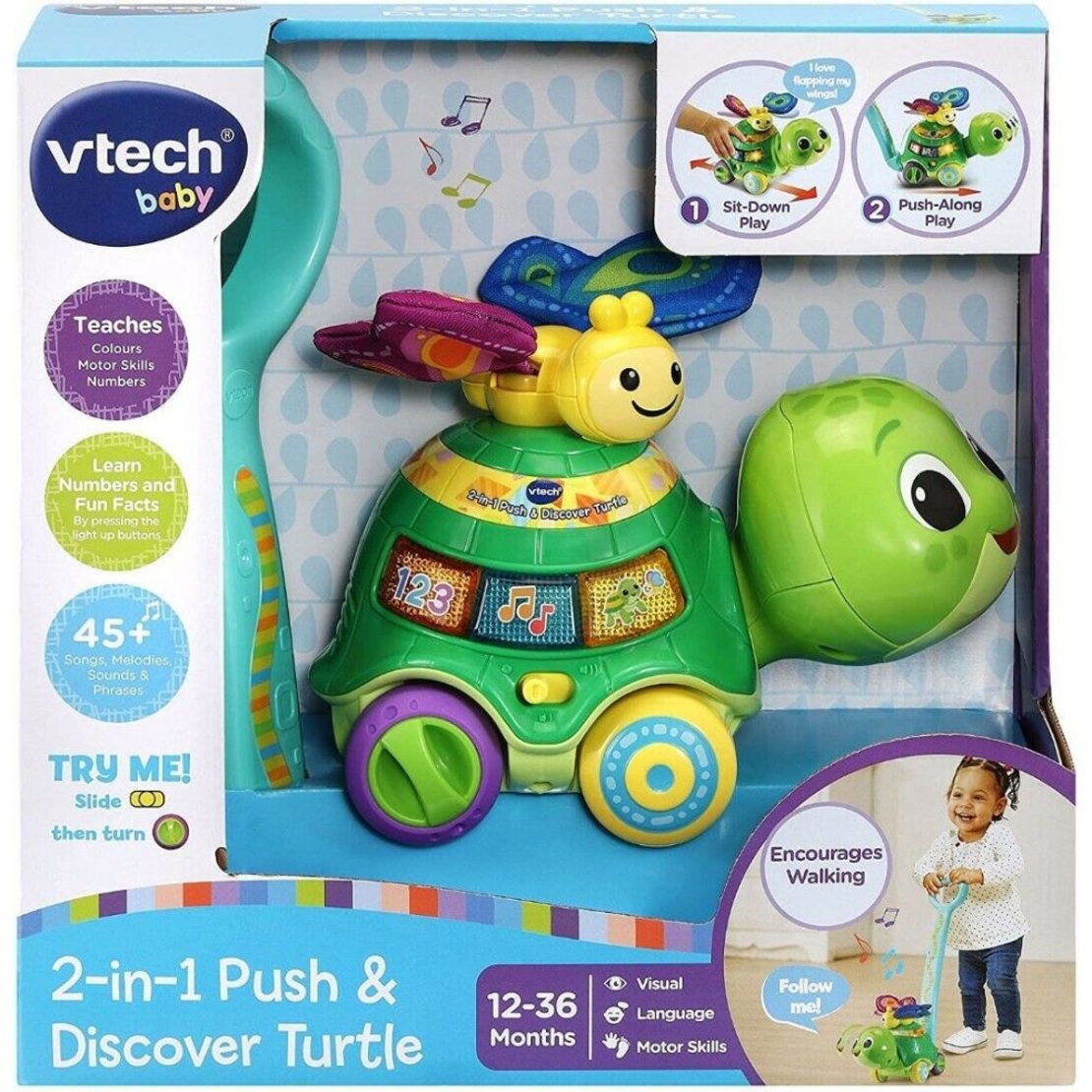 Музикална играчка Vtech Буталка 2-в-1 Костенурка с пеперуда