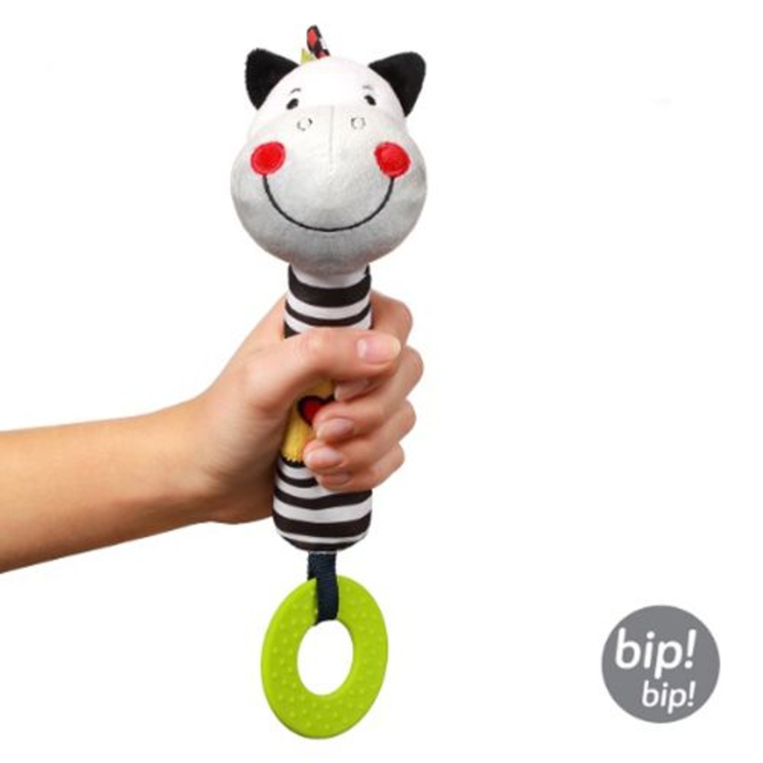 Плюшена играчка Babyono C-MORE Писукаща зебра с гризалка 634