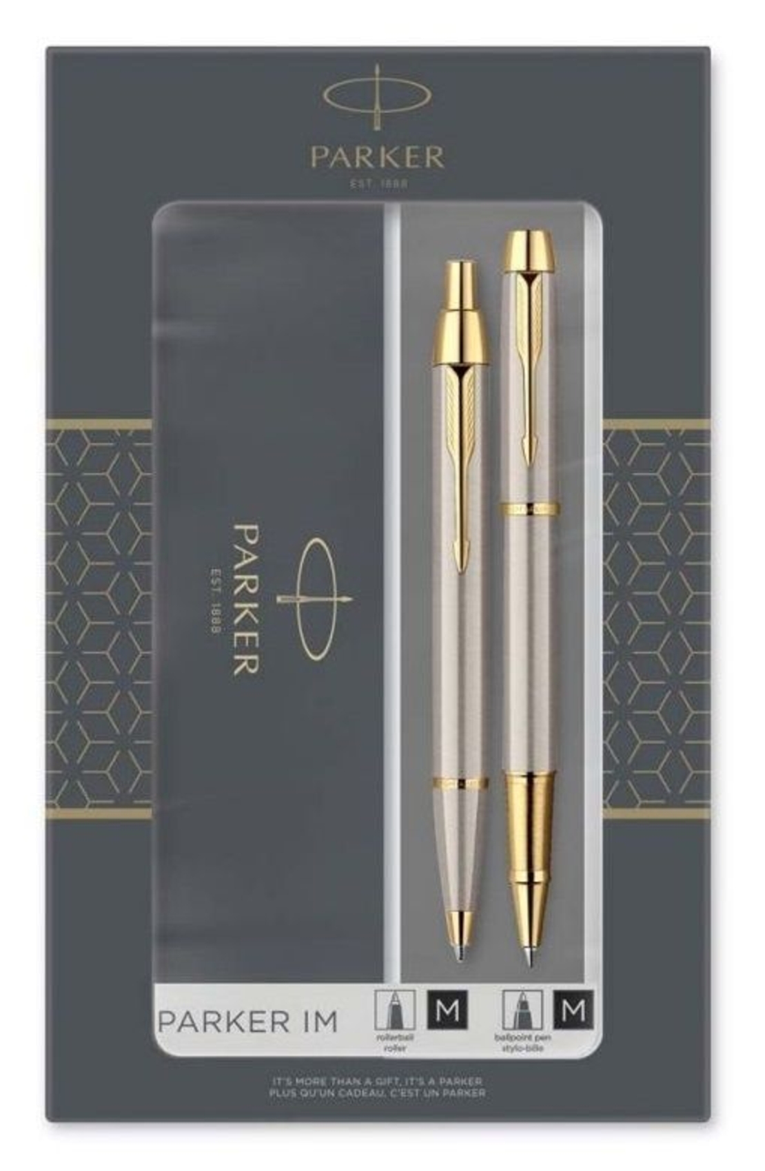 Комплект Parker IM Brushed Metal GТ - химикалка и ролер