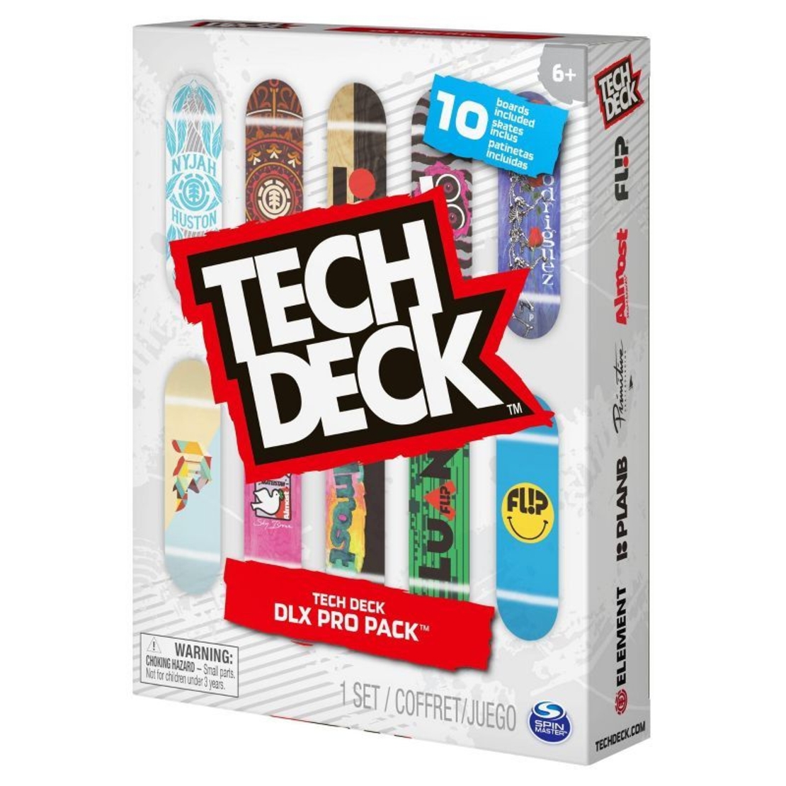Комплект fidget антистрес фингърбордове Spin Master Tech Deck DLX Pro Pack, 10 броя
