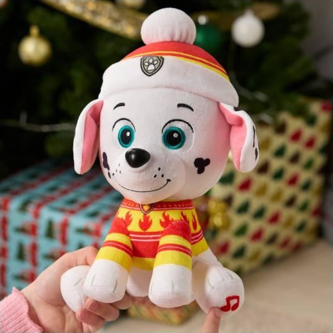 Музикална плюшена играчка Spin Master Paw Patrol Holiday Plushy, 20 см.