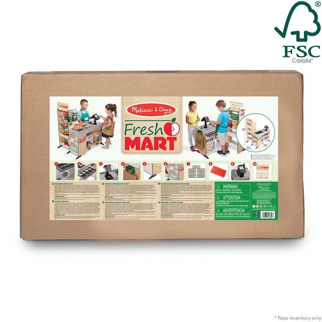 Детски супермаркет дървен Melissa and Doug Магазин Фреш за хранителни стоки
